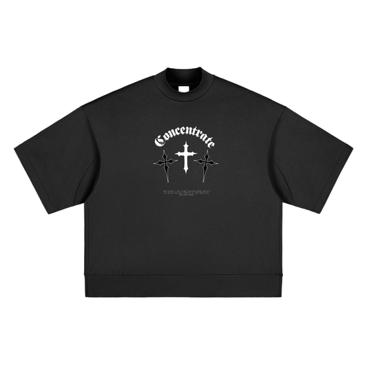 Concentrate Streetwear - Crossed - 305gsm Massive Heavyweight Oversized Mock Neck T-shirt