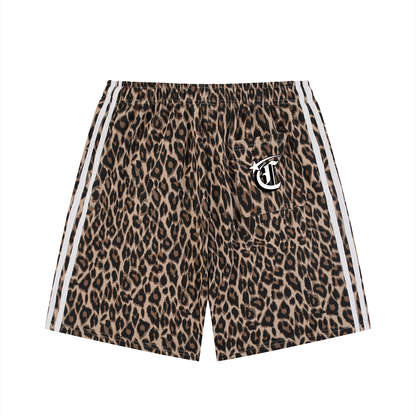 Concentrate Streetwear - Starry Sea - 360gsm Unisex Heavyweight Leopard Drawstring Shorts