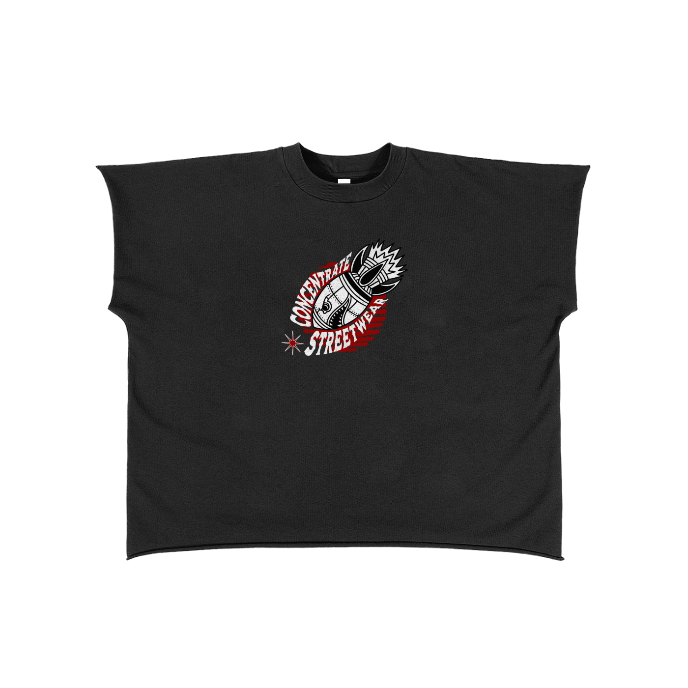 Concentrate Streetwear - Anti Control  - 280gsm Raw Edge Boxy Non-Shrink T-Shirt