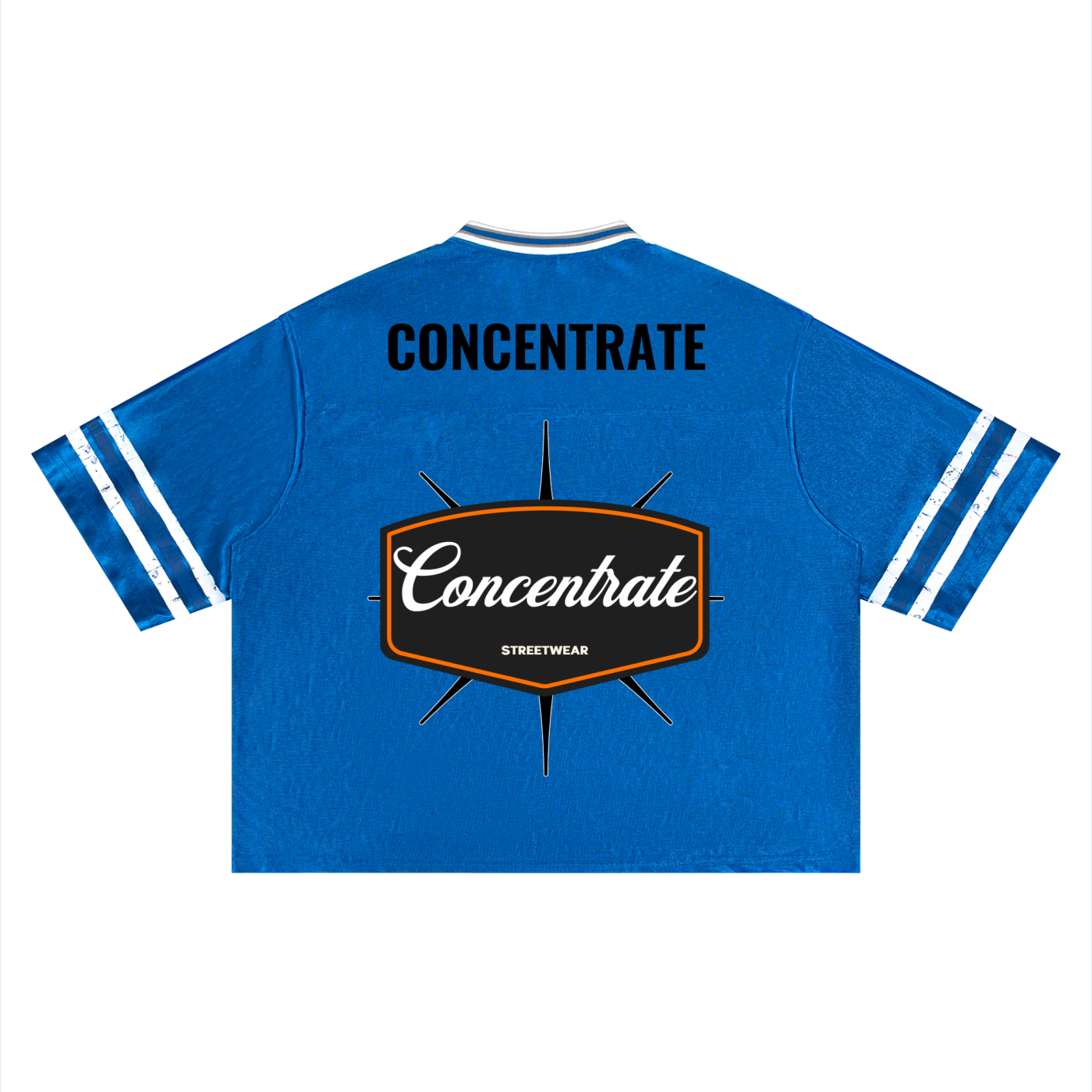 Concentrate Streetwear - 	Pure Emblem - 175gsm Unisex Boxy Striped Soccer Jersey