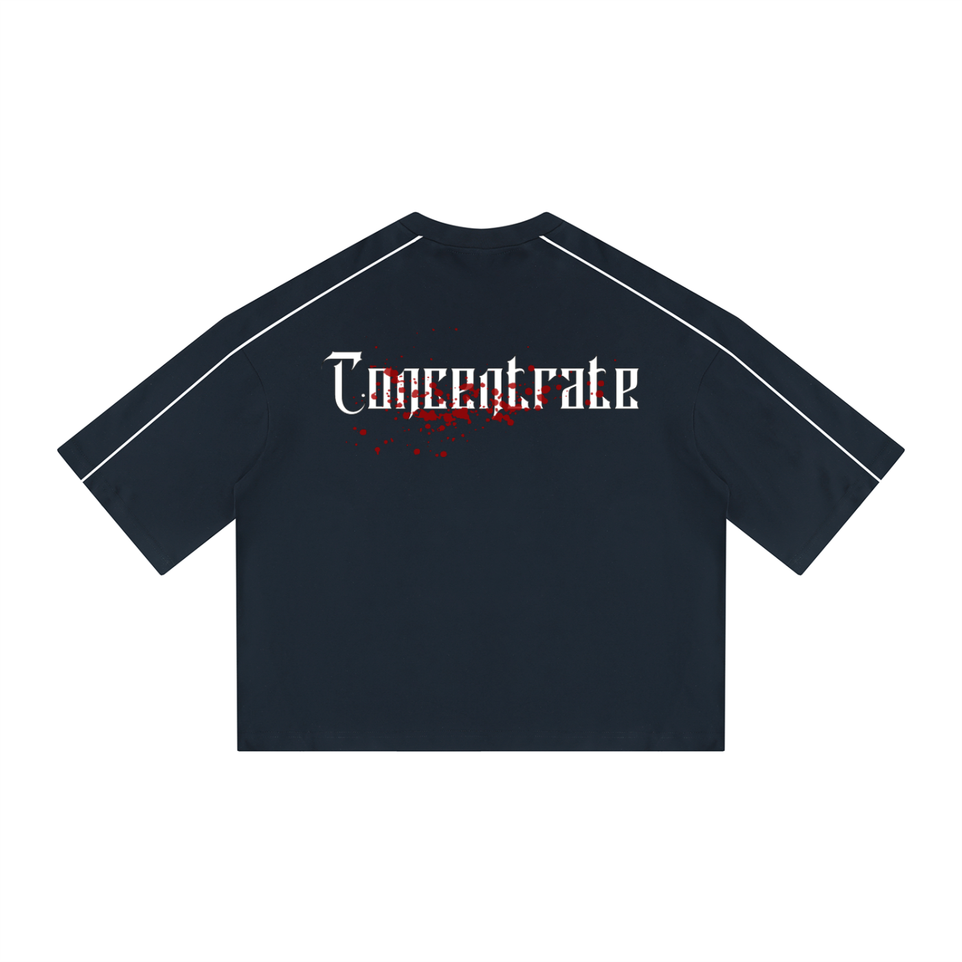Concentrate Streetwear - Splatter - 276gsm Unisex Heavyweight Boxy Piping T-Shirt