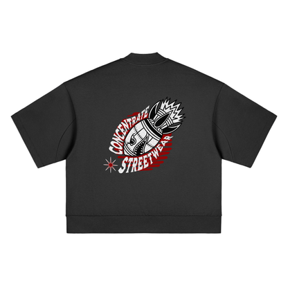 Concentrate Streetwear - Anti Control - 305gsm Massive Heavyweight Oversized Mock Neck T-shirt