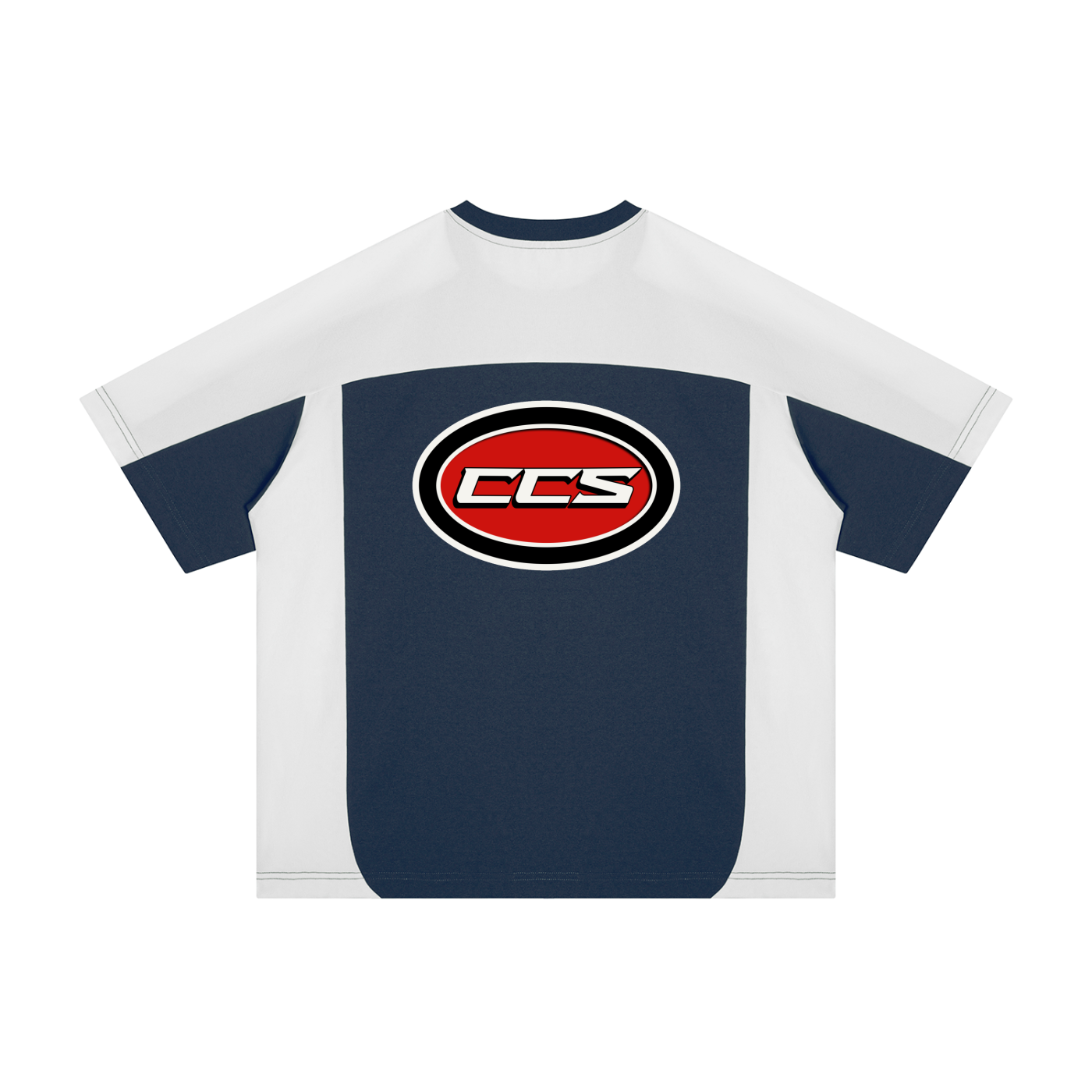 Concentrate Streetwear - Red Cent CCS - 200gsm Unisex Color Block Loose T-Shirt
