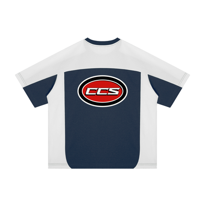 Concentrate Streetwear - Red Cent CCS - 200gsm Unisex Color Block Loose T-Shirt