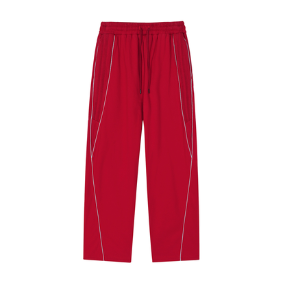 Concentrate Streetwear - Starry Sea - 365gsm Reflection Striped Straight-Leg Sweatpants
