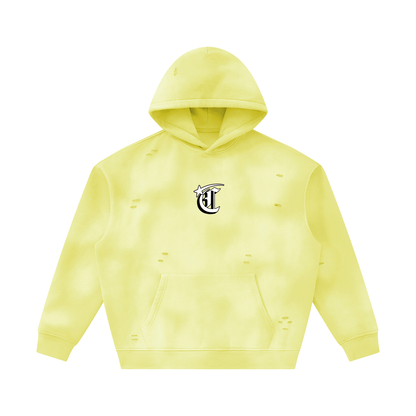 Concentrate Streetwear - Starry - 350gsm Unisex Sunfade Frayed Fleece Hoodie
