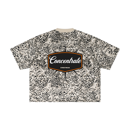 Concentrate Streetwear - 	Pure Emblem - 240gsm Unisex Leopard Print Boxy T-Shirt