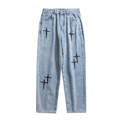 Concentrate Collective - Embroidered Jeans Unisex Straight Loose