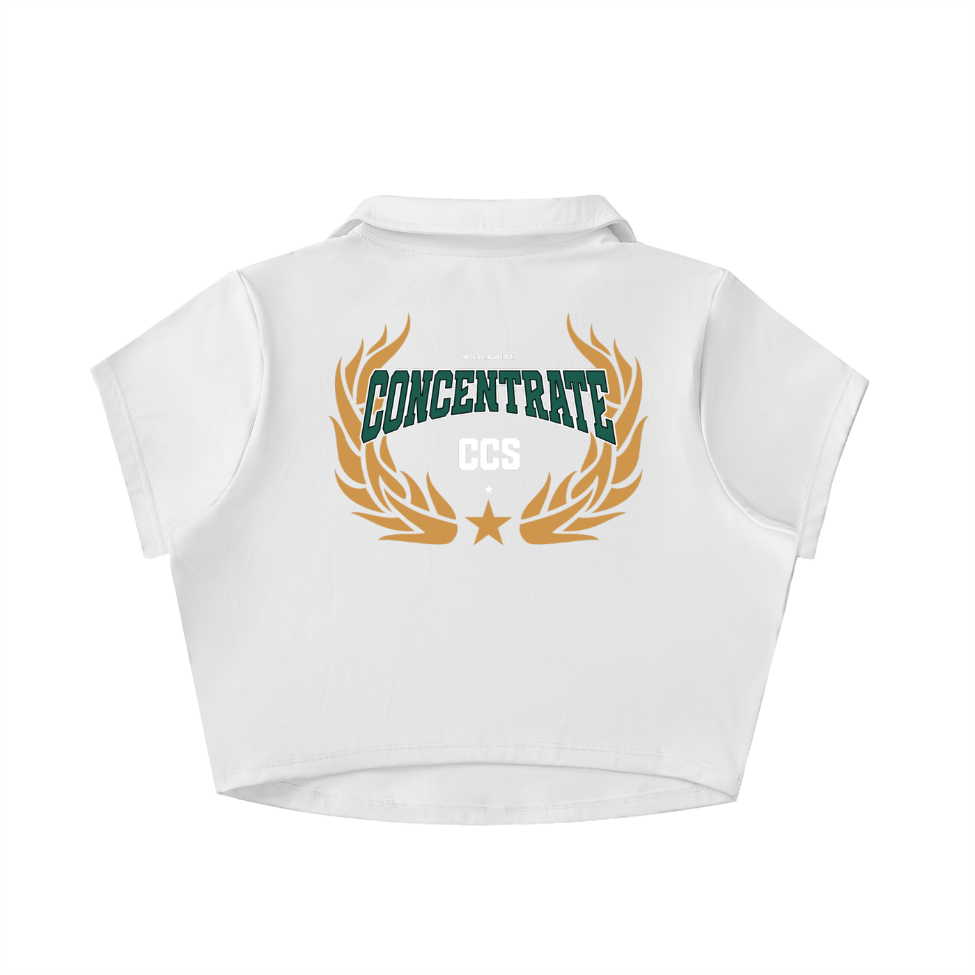 Concentrate Streetwear - Drop Out -210gsm V-Neck Lapel Crop Top