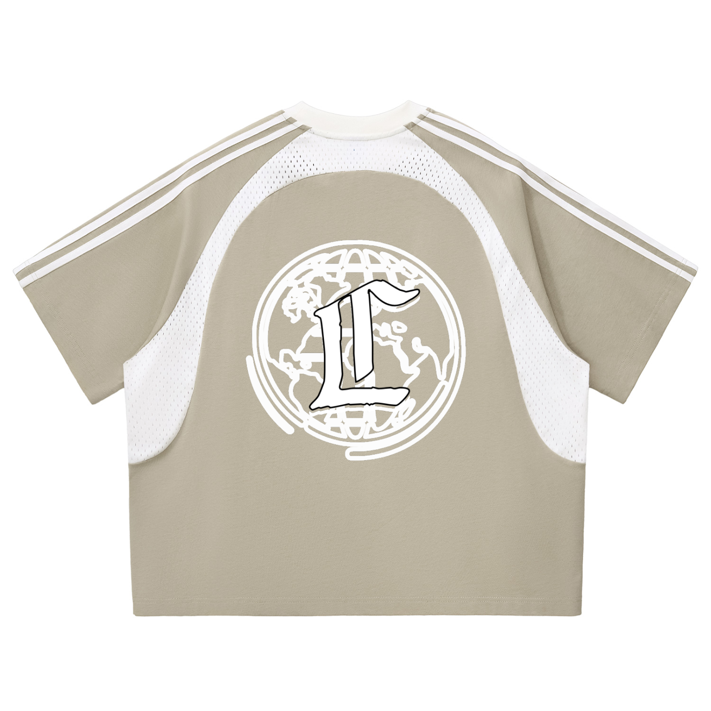 Concentrate Streetwear - CCS - 260gsm Contrast Stripes Panel Mesh T-shirt