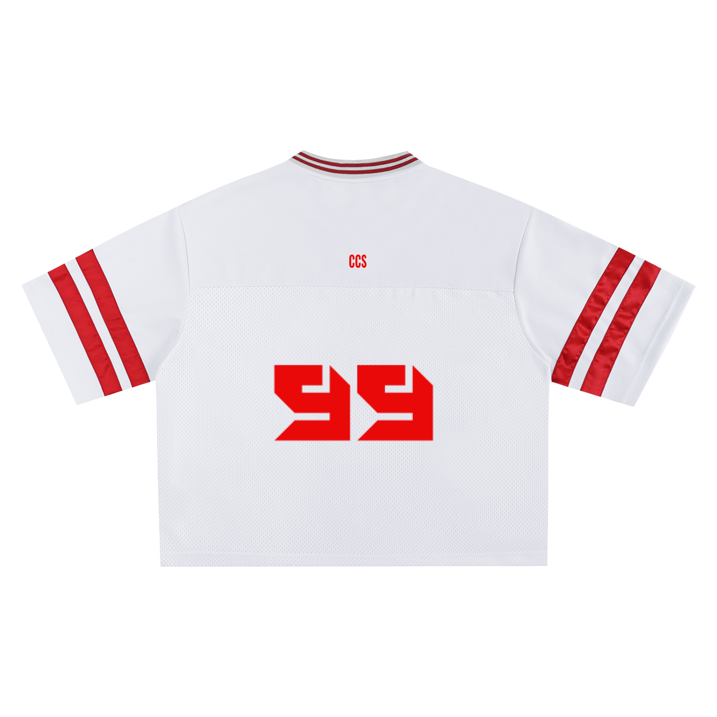 Concentrate Streetwear - Red CCS - 270gsm Taped Mesh Boxy T-shirt/Jersey