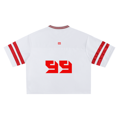 Concentrate Streetwear - Red CCS - 270gsm Taped Mesh Boxy T-shirt/Jersey