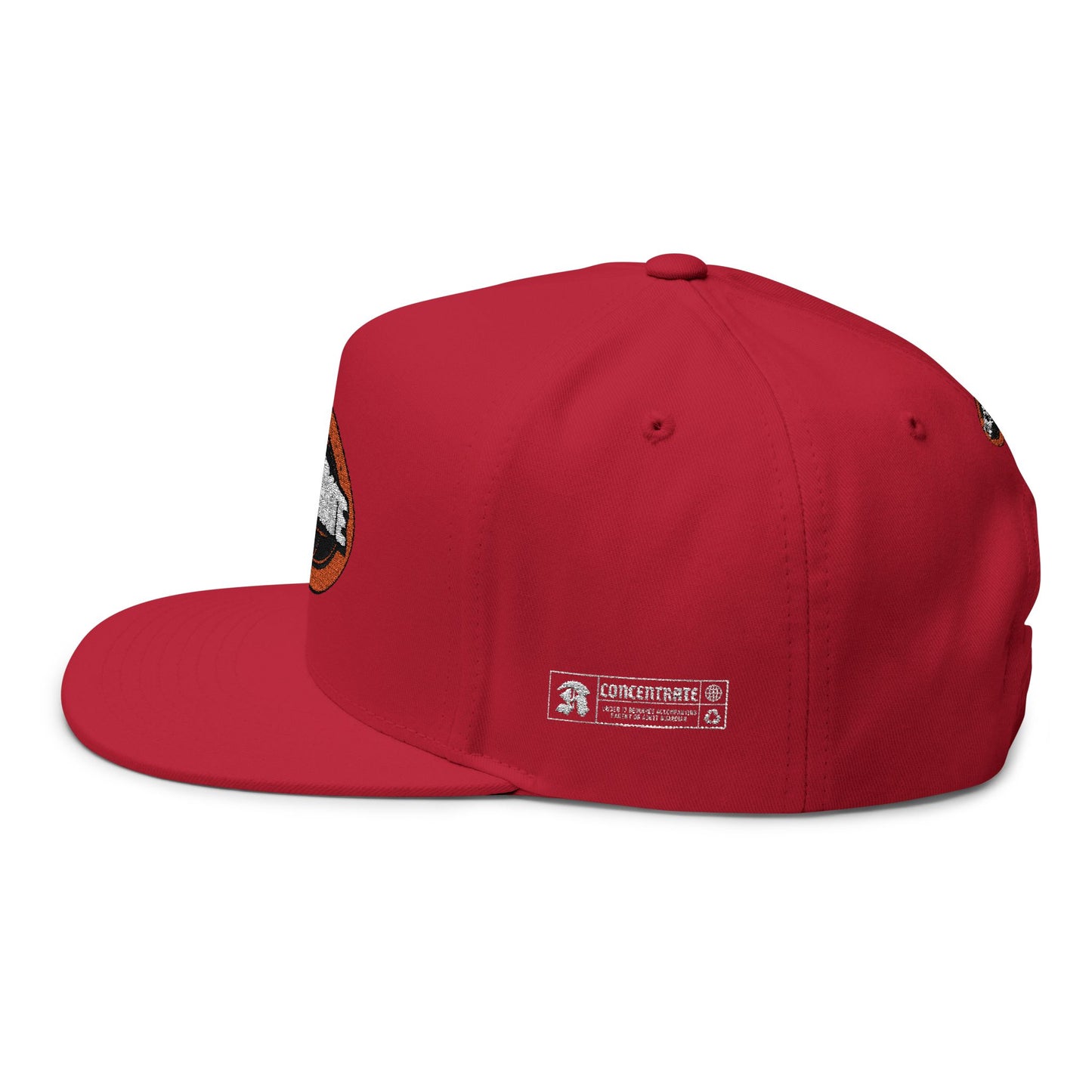 Concentrate Collective Streetwear - The Real - Flat Bill Snap Back Cap Embroidered Logo