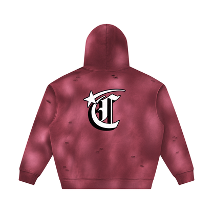 Concentrate Streetwear - Starry - 350gsm Unisex Sunfade Frayed Fleece Hoodie