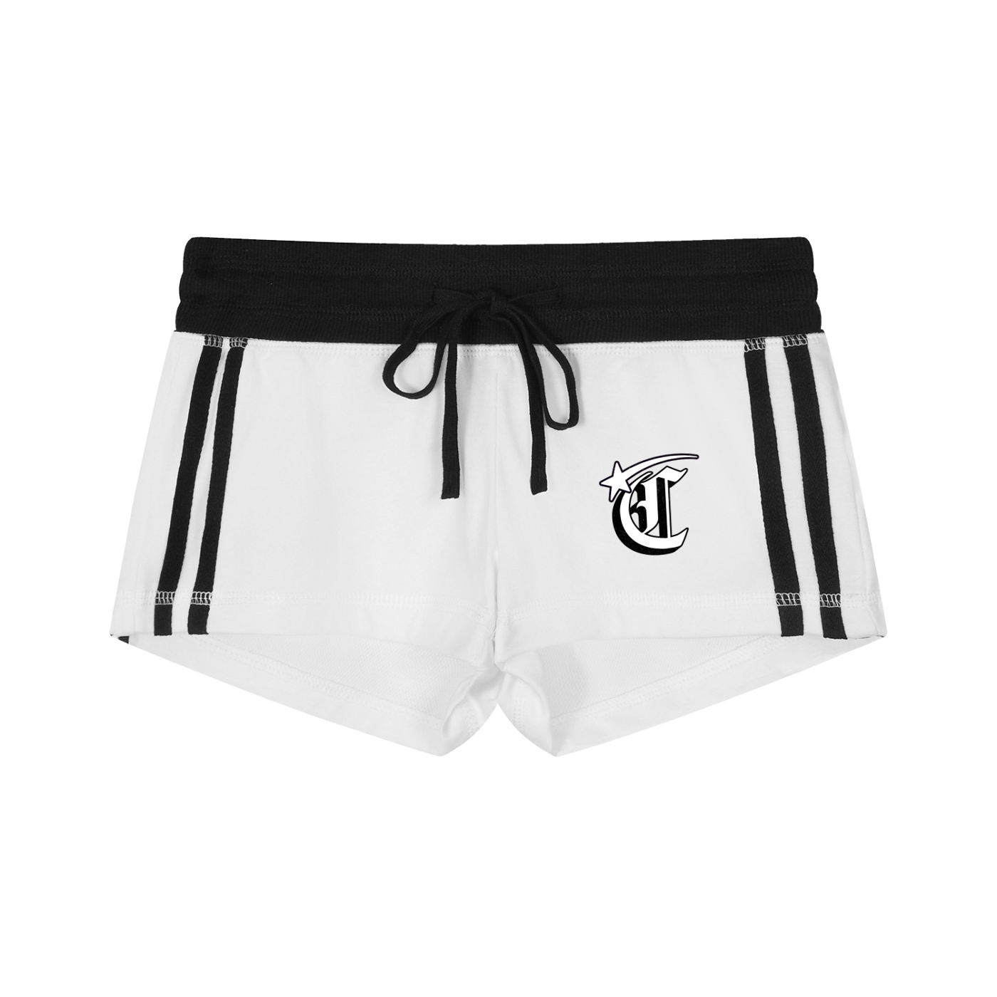 Concentrate Streetwear - Starry Sea - 220gsm Women's Cheeky Contrast Stripe Track Short Shorts
