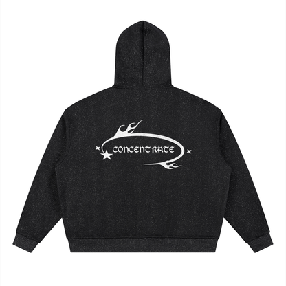 Concentrate Streetwear - WL - 360gsm Unisex Sparkles Full Zip Boxy Hoodie