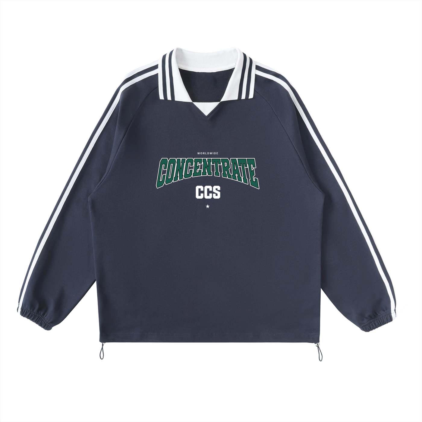 Concentrate Streetwear - Drop Out - 380gsm Striped Collar Sweatshirt