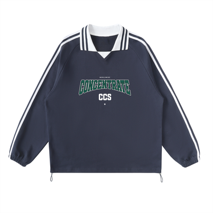 Concentrate Streetwear - Drop Out - 380gsm Striped Collar Sweatshirt