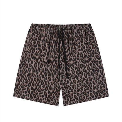 Concentrate Streetwear - Starry Sea - 360gsm Unisex Heavyweight Leopard Drawstring Shorts