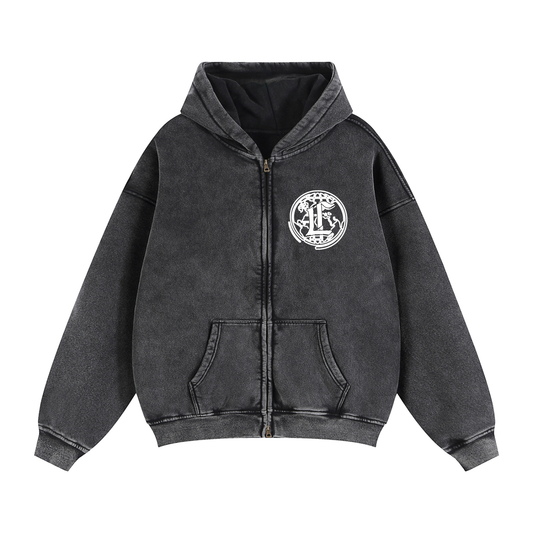 Concentrate Streetwear - CCS - 355gsm Zip-Through Boxy Fleece Hoodie