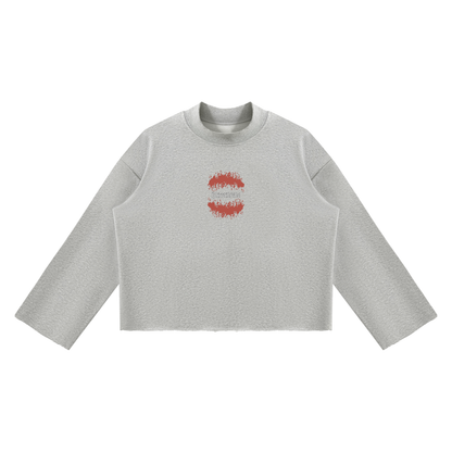Concentrate Streetwear - Flamed - 350gsm Unisex Mock Neck Raw Edge Boxy Sweatshirt
