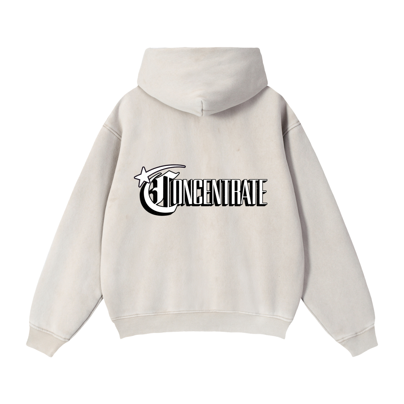 Concentrate Streetwear - Starry Sea - 355gm Zip-Through Boxy Fleece Hoodie