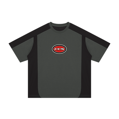 Concentrate Streetwear - Red Cent CCS - 200gsm Unisex Color Block Loose T-Shirt