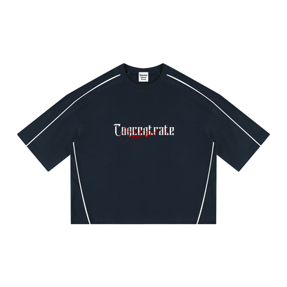 Concentrate Streetwear - Splatter - 276gsm Unisex Heavyweight Boxy Piping T-Shirt