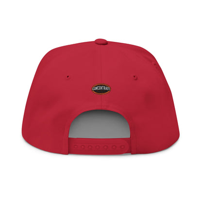 Concentrate Collective Streetwear - The Real - Flat Bill Snap Back Cap Embroidered Logo