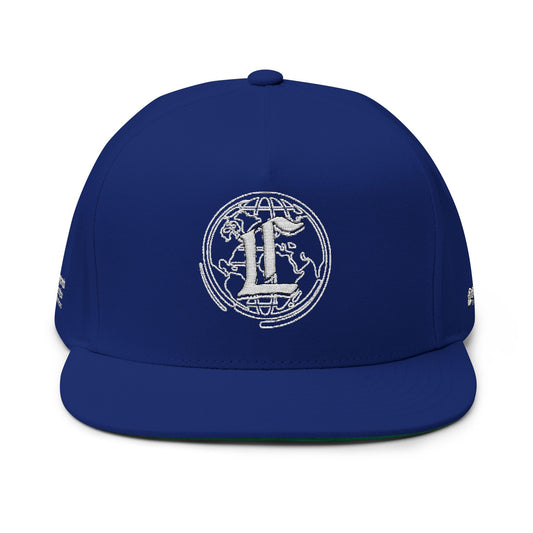 Concentrate Collective Streetwear - CCS - Flat Bill Snap Back Cap Embroidered White Logo