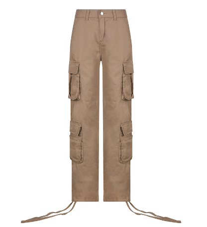 Concentrate Collective - Girl Cargo Solid Baggy Pants