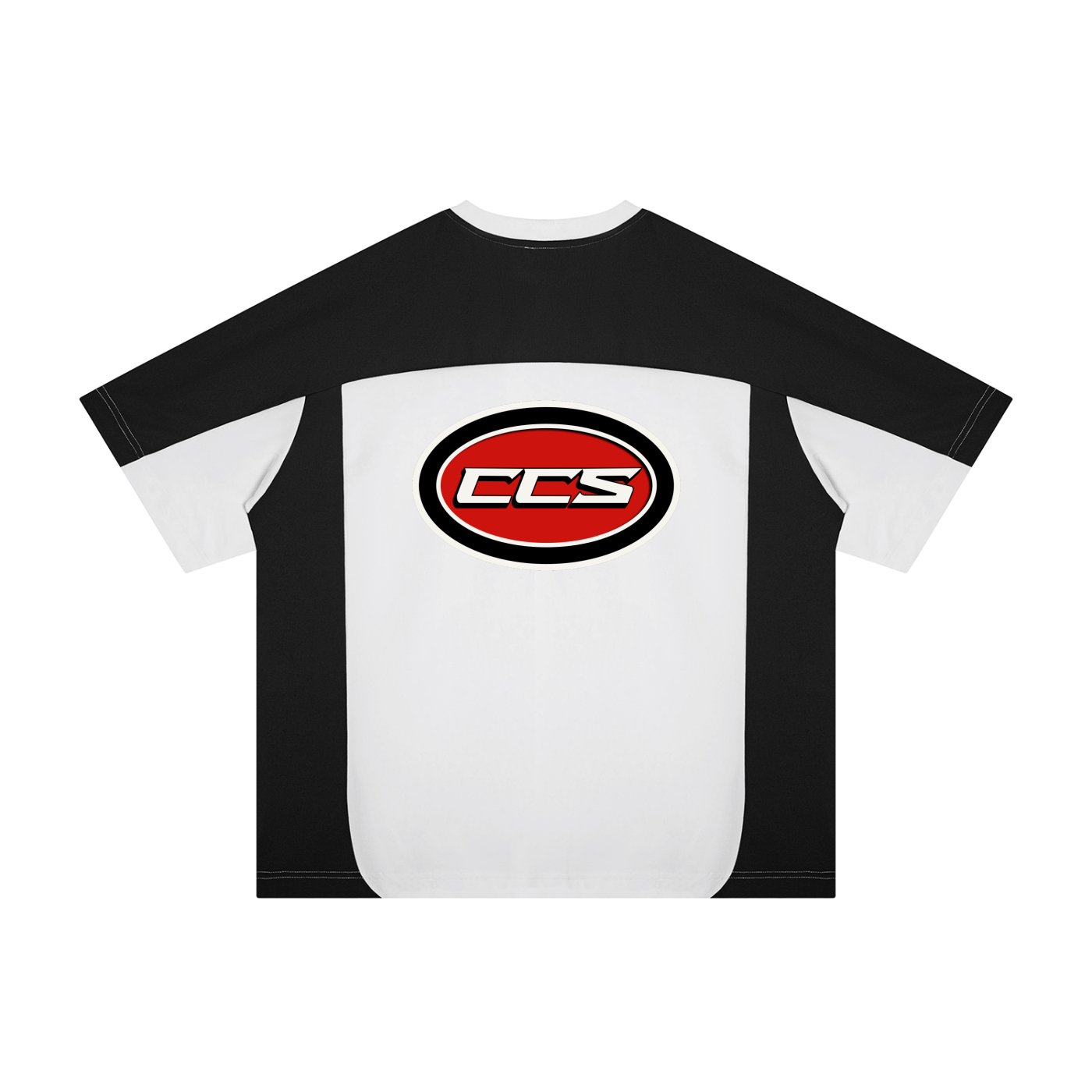 Concentrate Streetwear - Red Cent CCS - 200gsm Unisex Color Block Loose T-Shirt