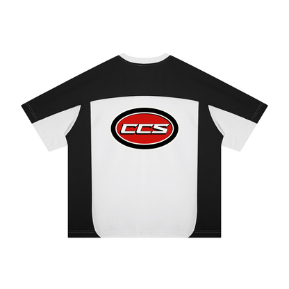 Concentrate Streetwear - Red Cent CCS - 200gsm Unisex Color Block Loose T-Shirt