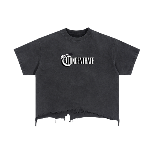 Concentrate Streetwear - Starry Sea - 240gsm Vintage Wash Boxy Distressed Hem T-Shirt