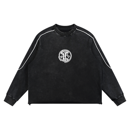 Concentrate Streetwear - CCS -420gsm Mineral Wash Piping Raw Hem Sweatshirt