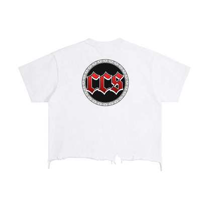 Concentrate Streetwear - Savage Crest CCS - 240gsm Vintage Wash Boxy Distressed Hem T-Shirt