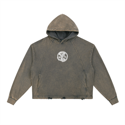 Concentrate Streetwear - CCS - 340gsm Vintage Washed Frayed-Hem Hoodie
