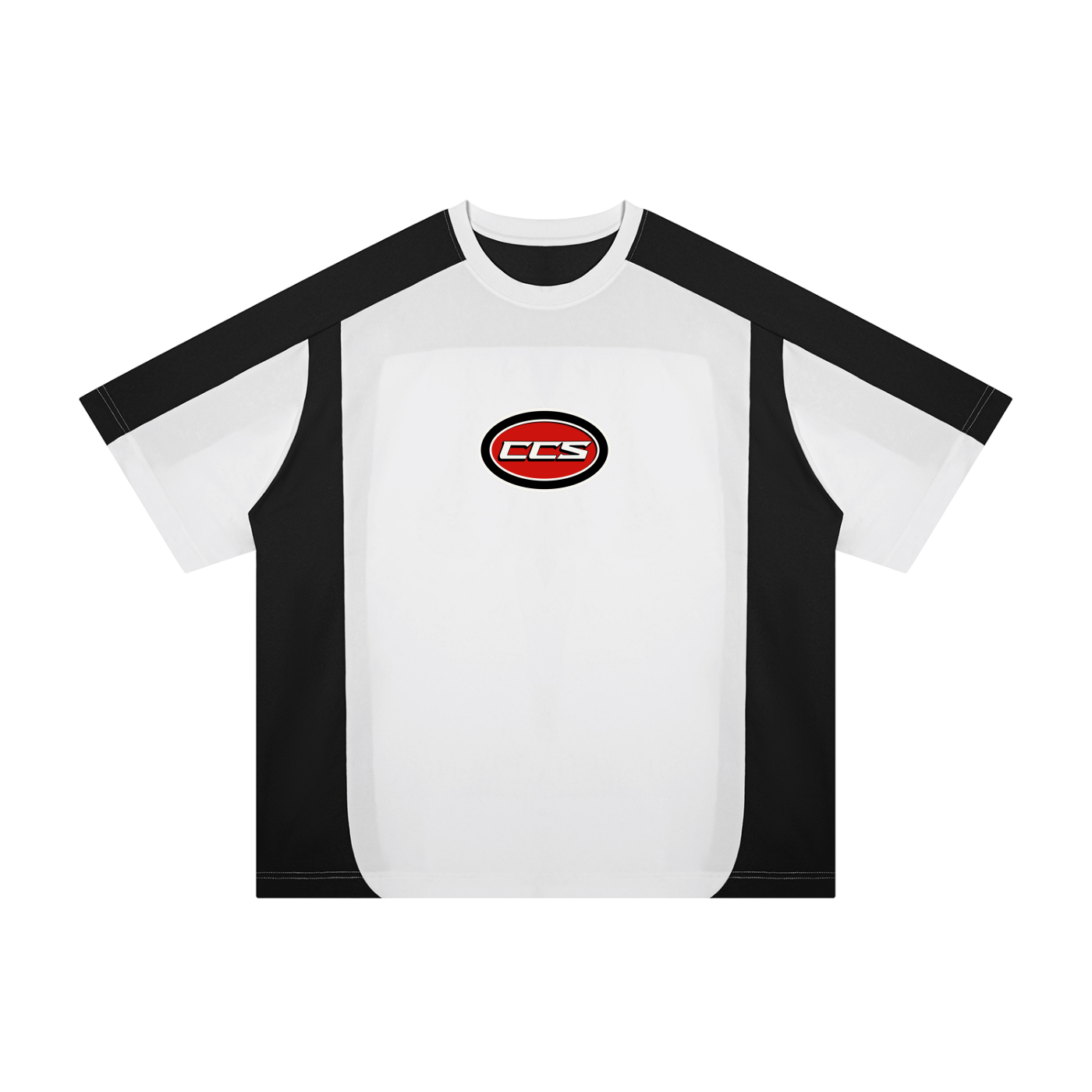 Concentrate Streetwear - Red Cent CCS - 200gsm Unisex Color Block Loose T-Shirt