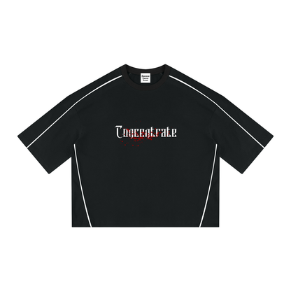 Concentrate Streetwear - Splatter - 276gsm Unisex Heavyweight Boxy Piping T-Shirt
