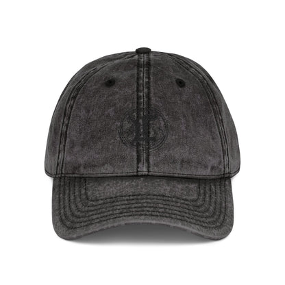 Concentrate Collective Streetwear- Vintage Cap Embroidered Black Logo