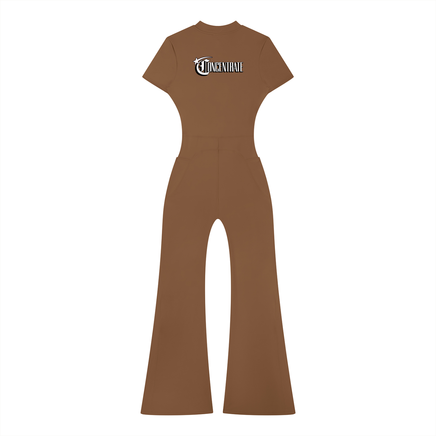 Concentrate Streetwear - Starry Sea - 230gsm Women’s Tight Flared Leg Quarter-Zip Jumpsuit