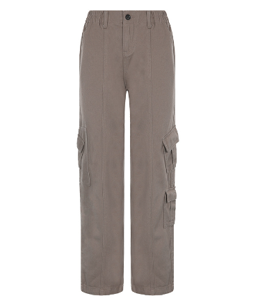 Concentrate Collective - Girl Cargo Solid Baggy Pants