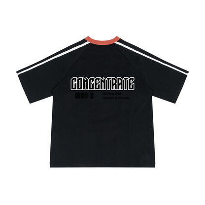 Concentrate Streetwear - Glory - 230gsm Unisex Color Block V-Neck T-Shirt