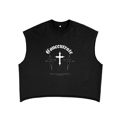 Concentrate Streetwear - Crosses - 340gsm French Terry Boxy Tank Top