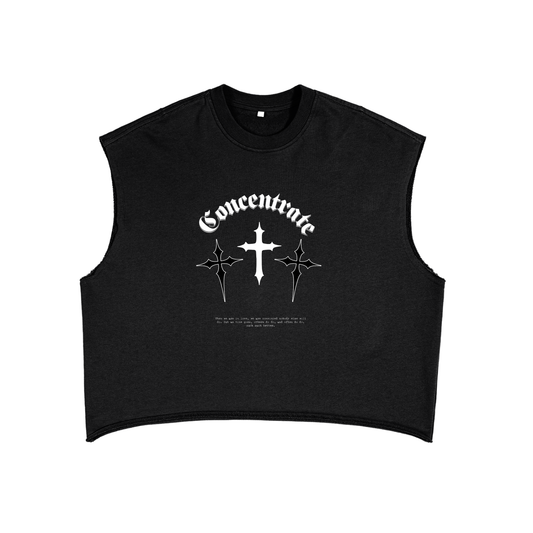 Concentrate Streetwear - Crosses - 340gsm French Terry Boxy Tank Top