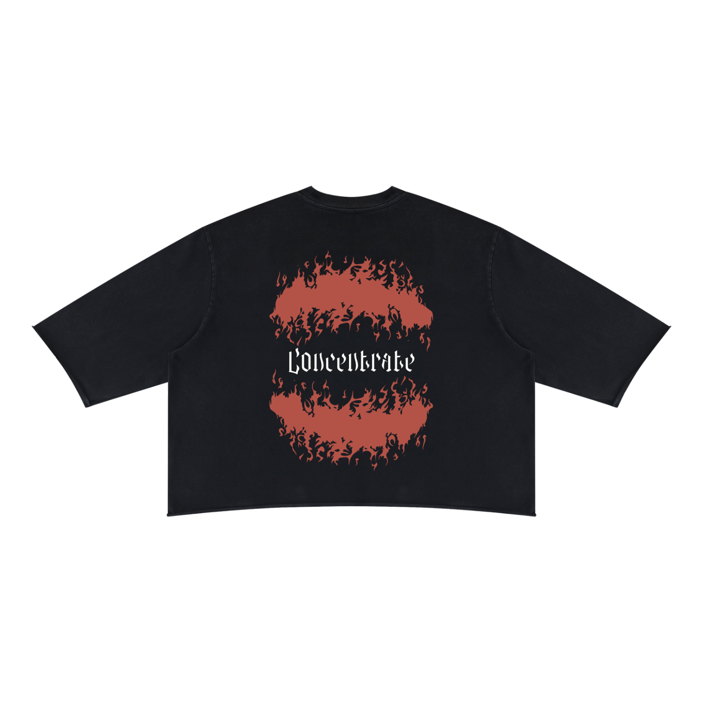 Concentrate Streetwear - Flamed - 330 gsm Unisex Mineral Wash Raw Hem Boxy T-Shirt