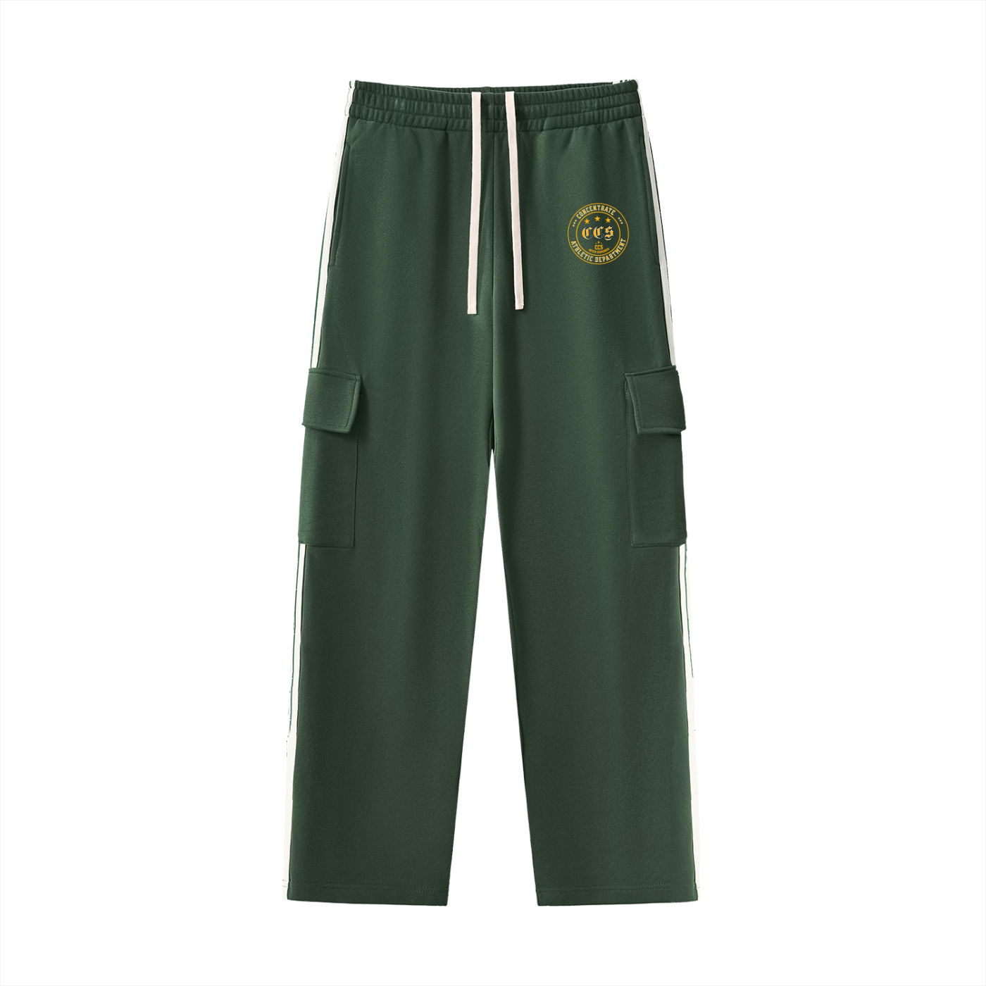Concentrate Streetwear - CCS Athletics - 350gsm Side Stripe Straight-Leg Pants