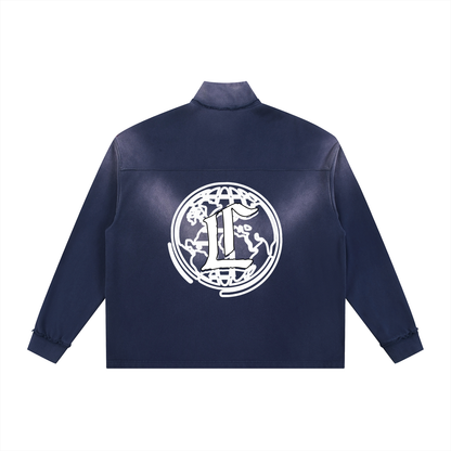 Concentrate Streetwear - CCS - 465gsm Sun Fade Raw Edge Quarter-Zip Sweatshirt