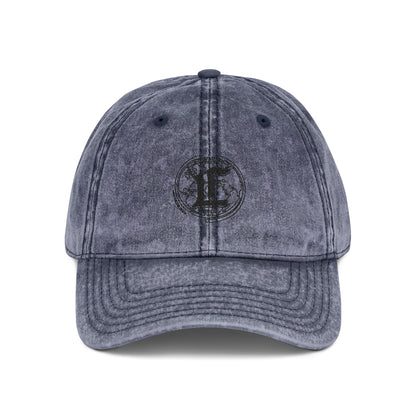 Concentrate Collective Streetwear- Vintage Cap Embroidered Black Logo