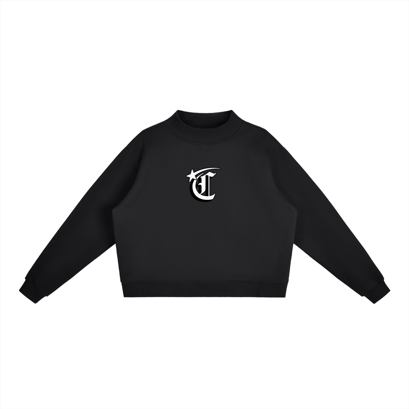 Concentrate Streetwear - Starry Sea - 350gsm Essential Fleece Mock-Neck Crew Sweatshirt